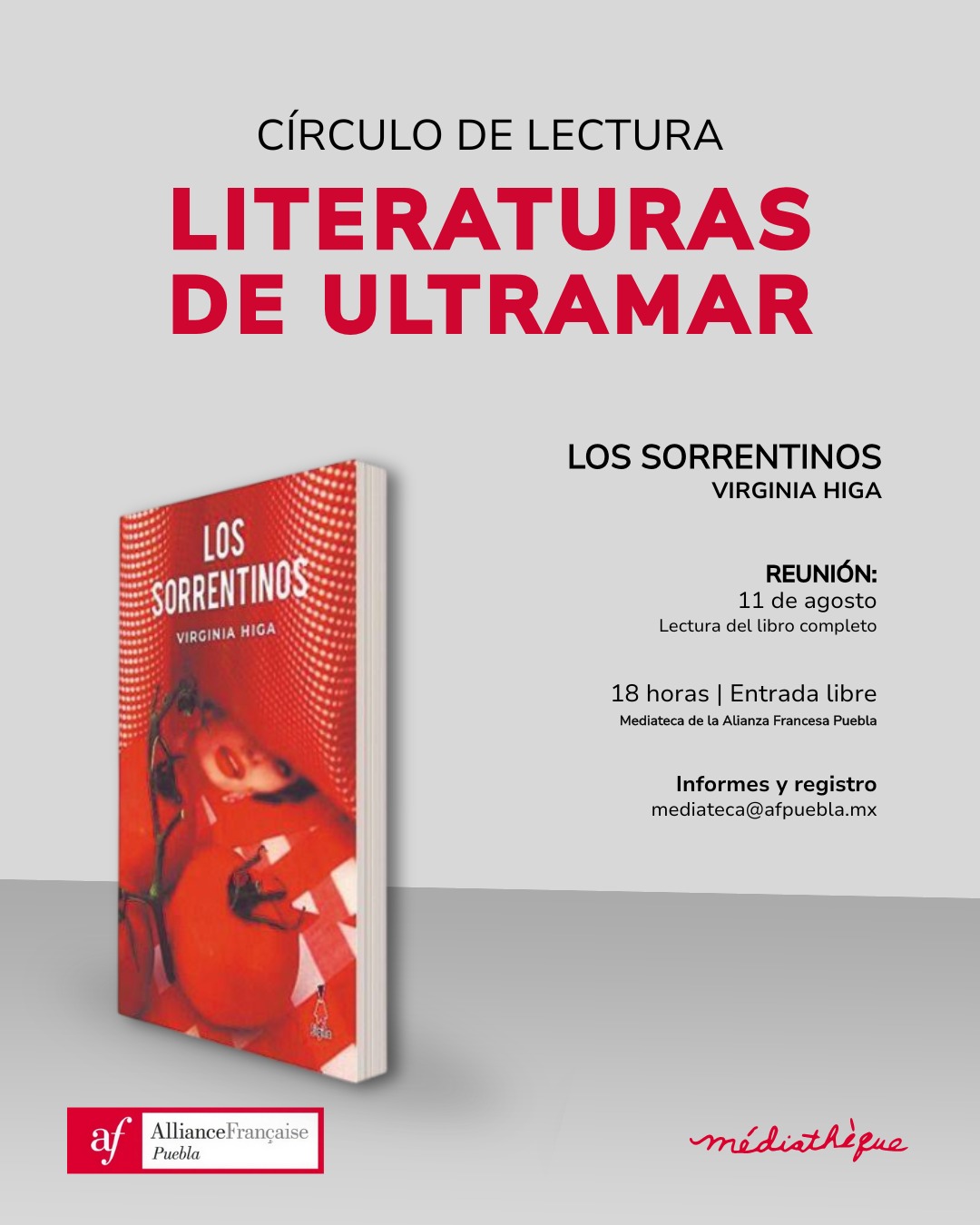 Círculo de Lectura Literaturas de Ultramar Agosto 2026 Los Sorrentinos Virginia Higa